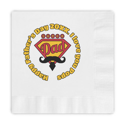 Hipster Dad Embossed Decorative Napkins (Personalized)