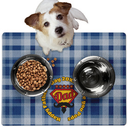 Hipster Dad Dog Food Mat - Medium w/ Name or Text