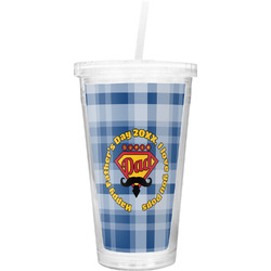 Hipster Dad Double Wall Tumbler with Straw (Personalized)