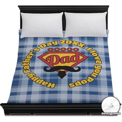 Hipster Dad Duvet Cover - Full / Queen (Personalized)