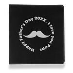 Hipster Dad Leather Binder - 1" - Black (Personalized)