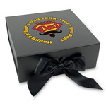 Hipster Dad Gift Box with Magnetic Lid - Black (Personalized)