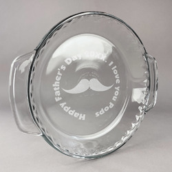 Hipster Dad Glass Pie Dish - 9.5in Round (Personalized)