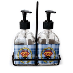 Hipster Dad Glass Soap & Lotion Bottle Set (Personalized)