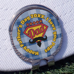 Hipster Dad Golf Ball Marker - Hat Clip