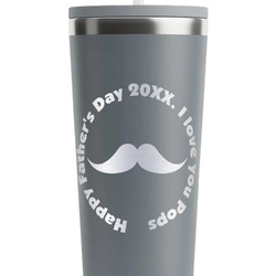 Hipster Dad RTIC Everyday Tumbler with Straw - 28oz - Grey - Double-Sided (Personalized)