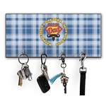 Hipster Dad Key Hanger w/ 4 Hooks w/ Graphics and Text