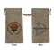 Hipster Dad Large Burlap Gift Bags - Front & Back