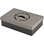 Hipster Dad Large Gift Box w/ Engraved Leather Lid (Personalized)