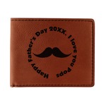 Hipster Dad Leatherette Bifold Wallet (Personalized)