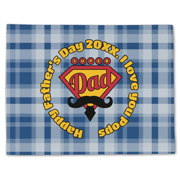 Custom Hipster Dad Single-Sided Linen Placemat - Single w/ Name or Text