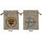 Hipster Dad Medium Burlap Gift Bag - Front and Back