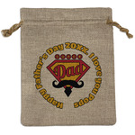 Hipster Dad Medium Burlap Gift Bag - Front (Personalized)