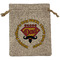 Hipster Dad Medium Burlap Gift Bag - Front