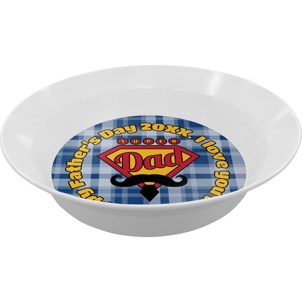 Custom Hipster Dad Melamine Bowl (Personalized)