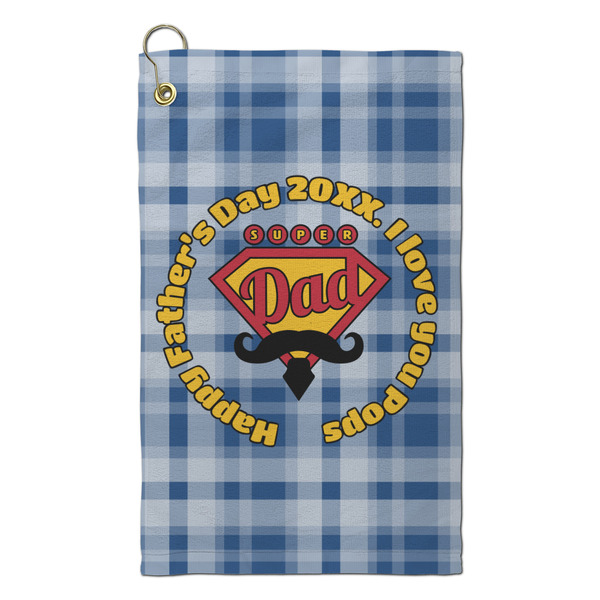 Custom Hipster Dad Microfiber Golf Towel - Small (Personalized)