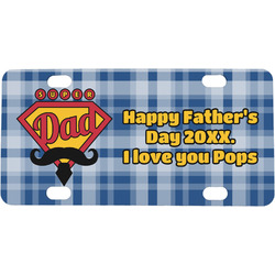 Hipster Dad Mini / Bicycle License Plate (4 Holes) (Personalized)