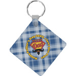 Hipster Dad Diamond Plastic Keychain w/ Name or Text