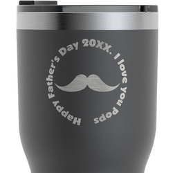 Hipster Dad RTIC Tumbler - Black - Engraved Front & Back (Personalized)