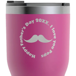 Hipster Dad RTIC Tumbler - Magenta - Laser Engraved - Double-Sided (Personalized)