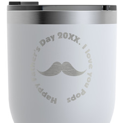 Hipster Dad RTIC Tumbler - White - Engraved Front & Back (Personalized)