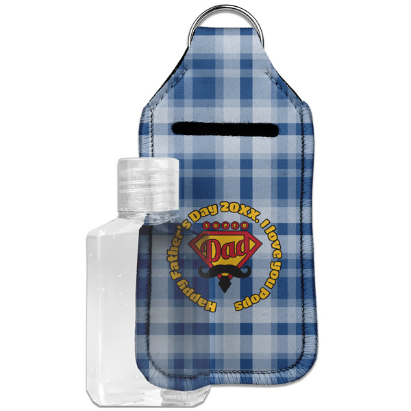 Custom Hipster Dad Hand Sanitizer & Keychain Holder - Large (Personalized)