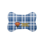 Hipster Dad Bone Shaped Dog Food Mat (Small) (Personalized)