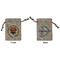 Hipster Dad Small Burlap Gift Bag - Front and Back