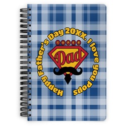 Hipster Dad Spiral Notebook - 7x10 w/ Name or Text