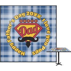 Hipster Dad Square Table Top (Personalized)