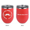 Hipster Dad Stainless Wine Tumblers - Coral - Double Sided - Approval