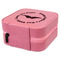 Hipster Dad Travel Jewelry Boxes - Leather - Pink - View from Rear