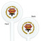 Hipster Dad White Plastic 5.5" Stir Stick - Double Sided - Round - Front & Back