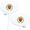 Hipster Dad White Plastic 7" Stir Stick - Double Sided - Oval - Front & Back