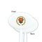 Hipster Dad White Plastic 7" Stir Stick - Single Sided - Oval - Front & Back