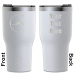 Hipster Dad RTIC Tumbler - White - Engraved Front & Back (Personalized)