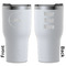 Hipster Dad White RTIC Tumbler - Front and Back