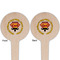 Hipster Dad Wooden 4" Food Pick - Round - Double Sided - Front & Back