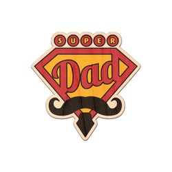 Hipster Dad Genuine Maple or Cherry Wood Sticker