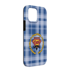 Hipster Dad iPhone Case - Rubber Lined - iPhone 13 Pro (Personalized)