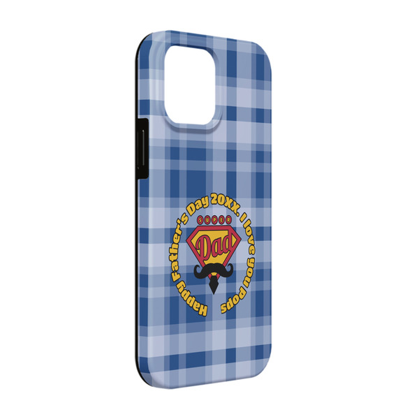 Custom Hipster Dad iPhone Case - Rubber Lined - iPhone 13 Pro (Personalized)