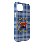 Hipster Dad iPhone Case - Plastic - iPhone 14 Plus (Personalized)