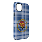 Hipster Dad iPhone Case - Rubber Lined - iPhone 14 Pro Max (Personalized)