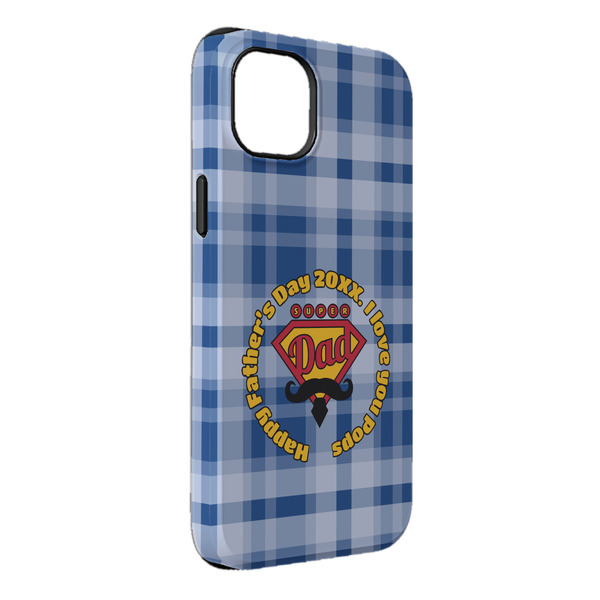 Custom Hipster Dad iPhone Case - Rubber Lined - iPhone 14 Pro Max (Personalized)