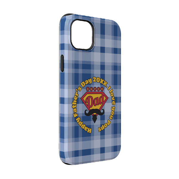 Custom Hipster Dad iPhone Case - Rubber Lined - iPhone 14 (Personalized)