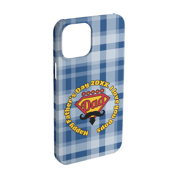 Custom Hipster Dad iPhone Case - Plastic - iPhone 15 (Personalized)