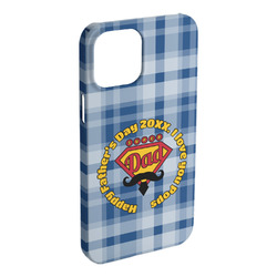 Hipster Dad iPhone Case - Plastic - iPhone 15 Plus (Personalized)