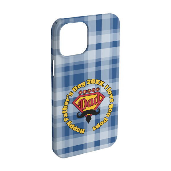 Custom Hipster Dad iPhone Case - Plastic - iPhone 15 Pro (Personalized)