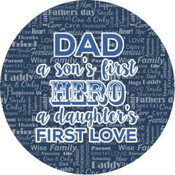 My Father My Hero Multipurpose Round Labels - 1"