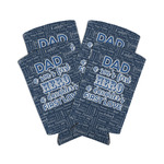 My Father My Hero Can Cooler (tall 12 oz) - Set of 4